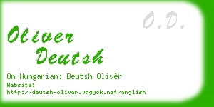 oliver deutsh business card